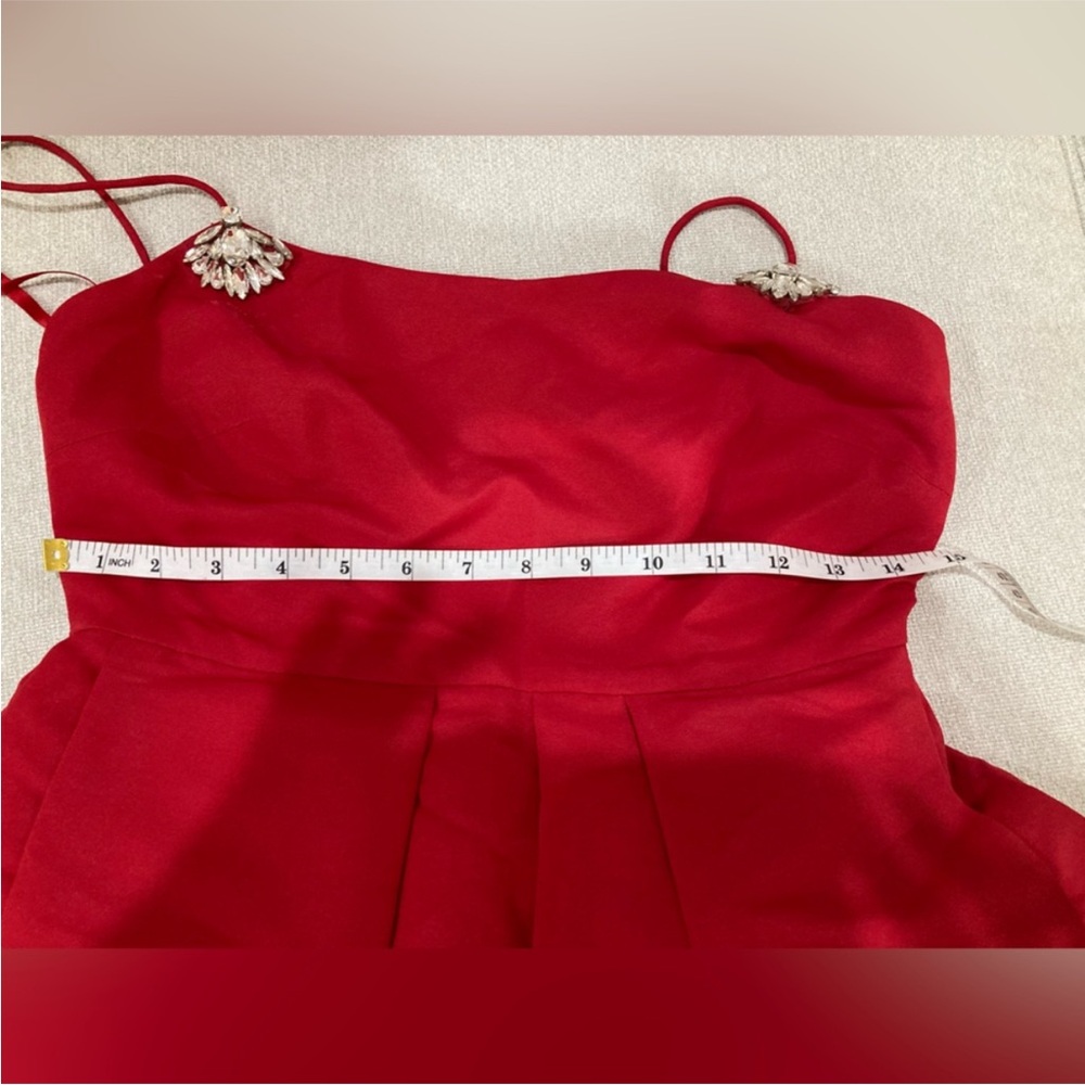Sachin + Babi Red Maxi Strapless Prom Dress Size 2 New - Picture 10 of 10
